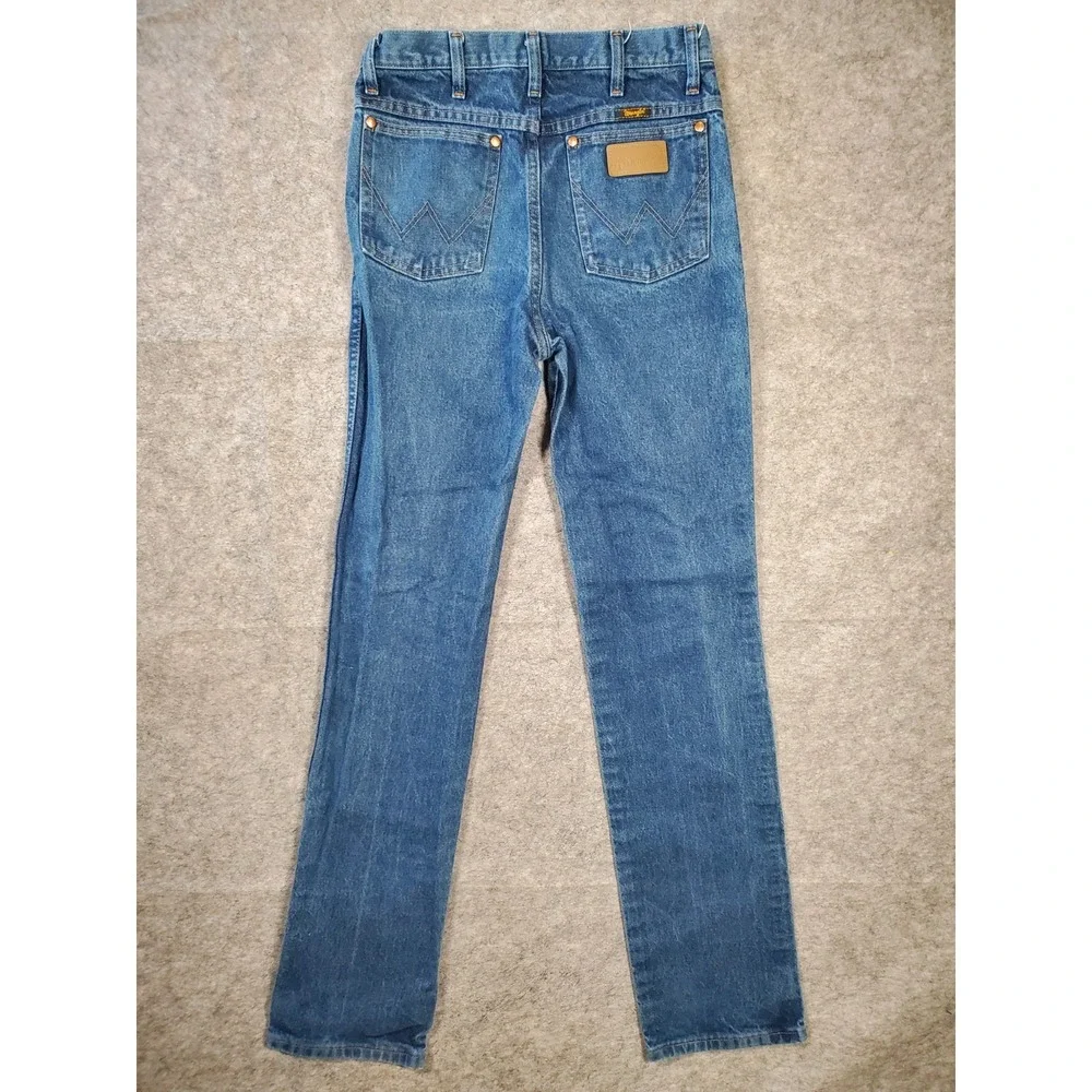 Wrangler Jeans Mens 28x35* Blue Denim Cowboy Cut Slim Fit Western Rodeo 936PWD